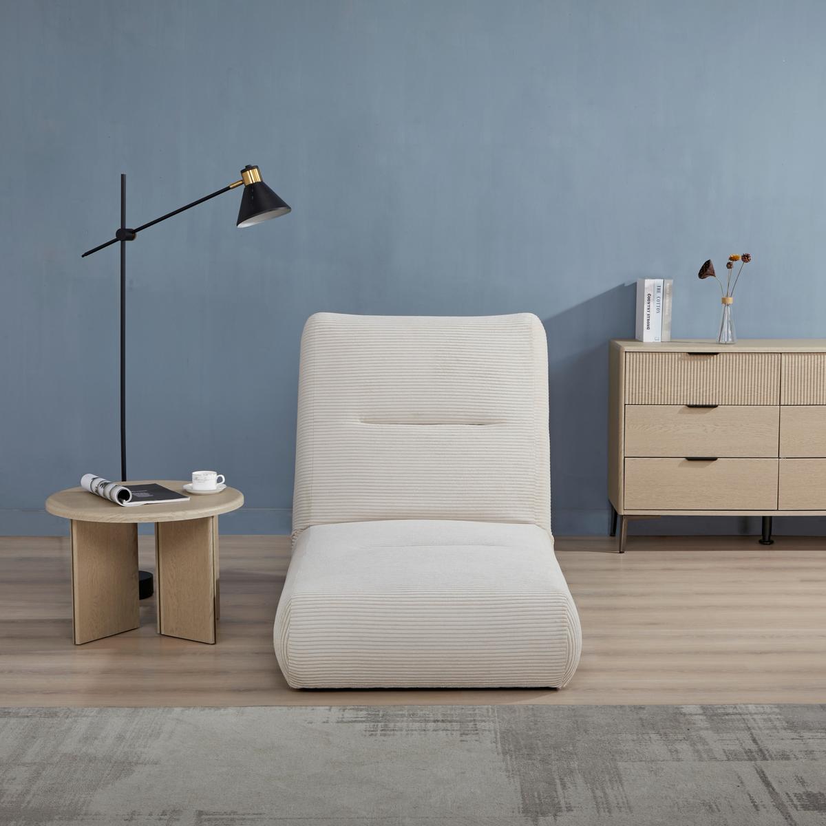 Schlafsessel Luna Beige B: 80 cm - Beige, Design, Textil (81/88/160cm) - Livetastic