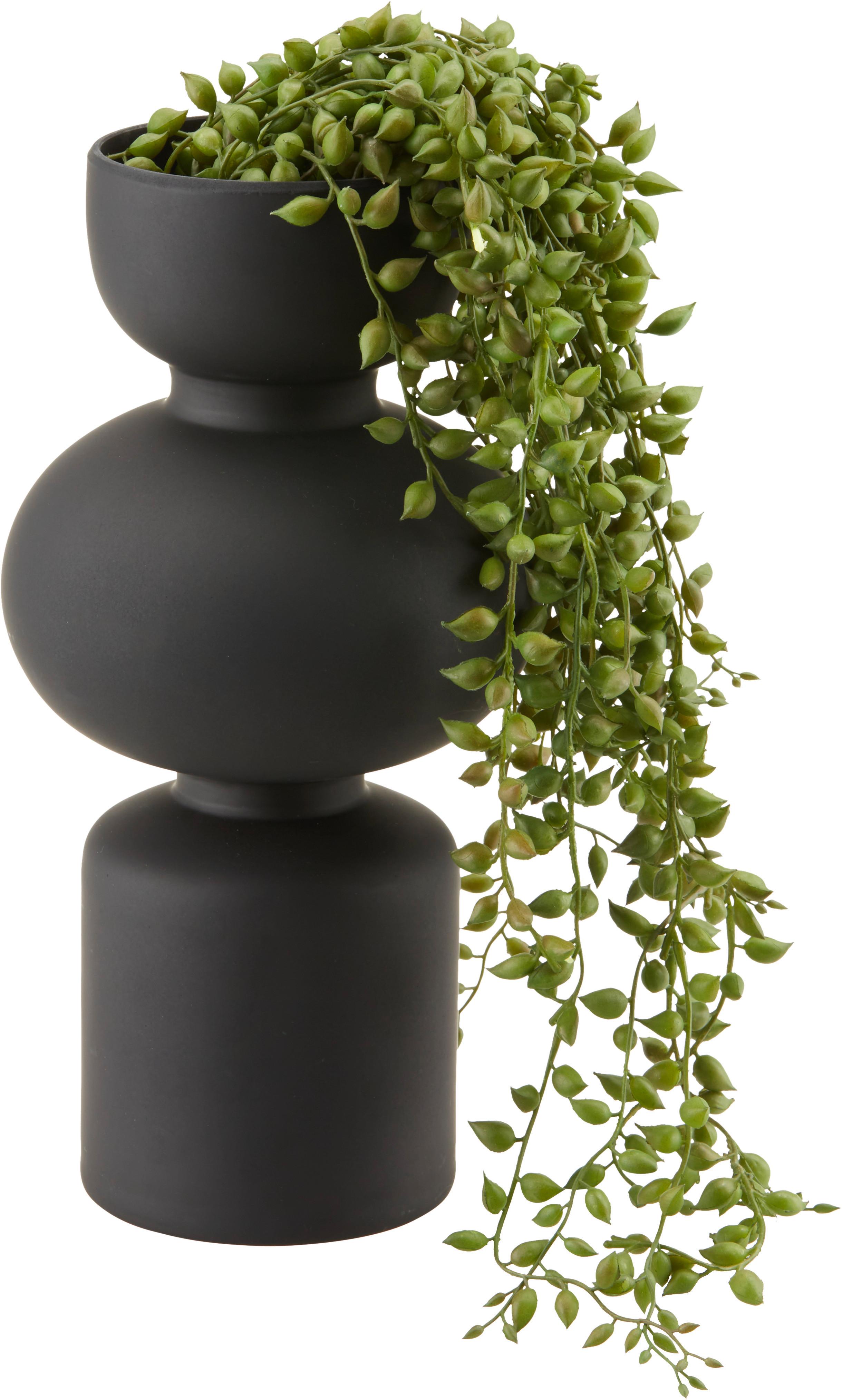 Váza Nelika, V: 29cm - černá, Basics, sklo (14/29cm) - Modern Living
