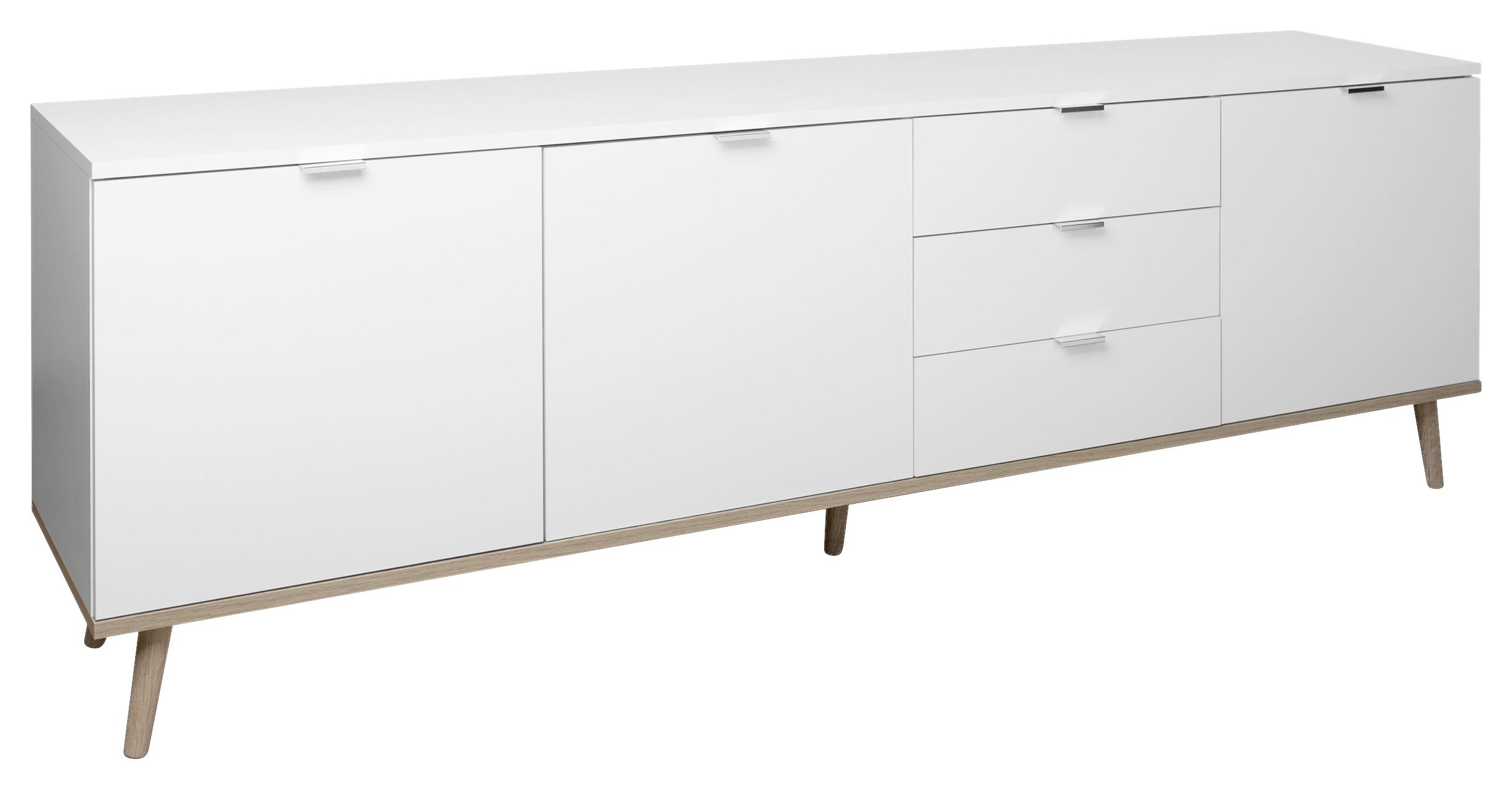 Modernes Sideboard in Weiß mit 3 Türen und 3 Schubladen
