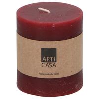 Rustikkerze rot 7x8 cm - Rot, Basics, Paraffin (7/7/8cm)