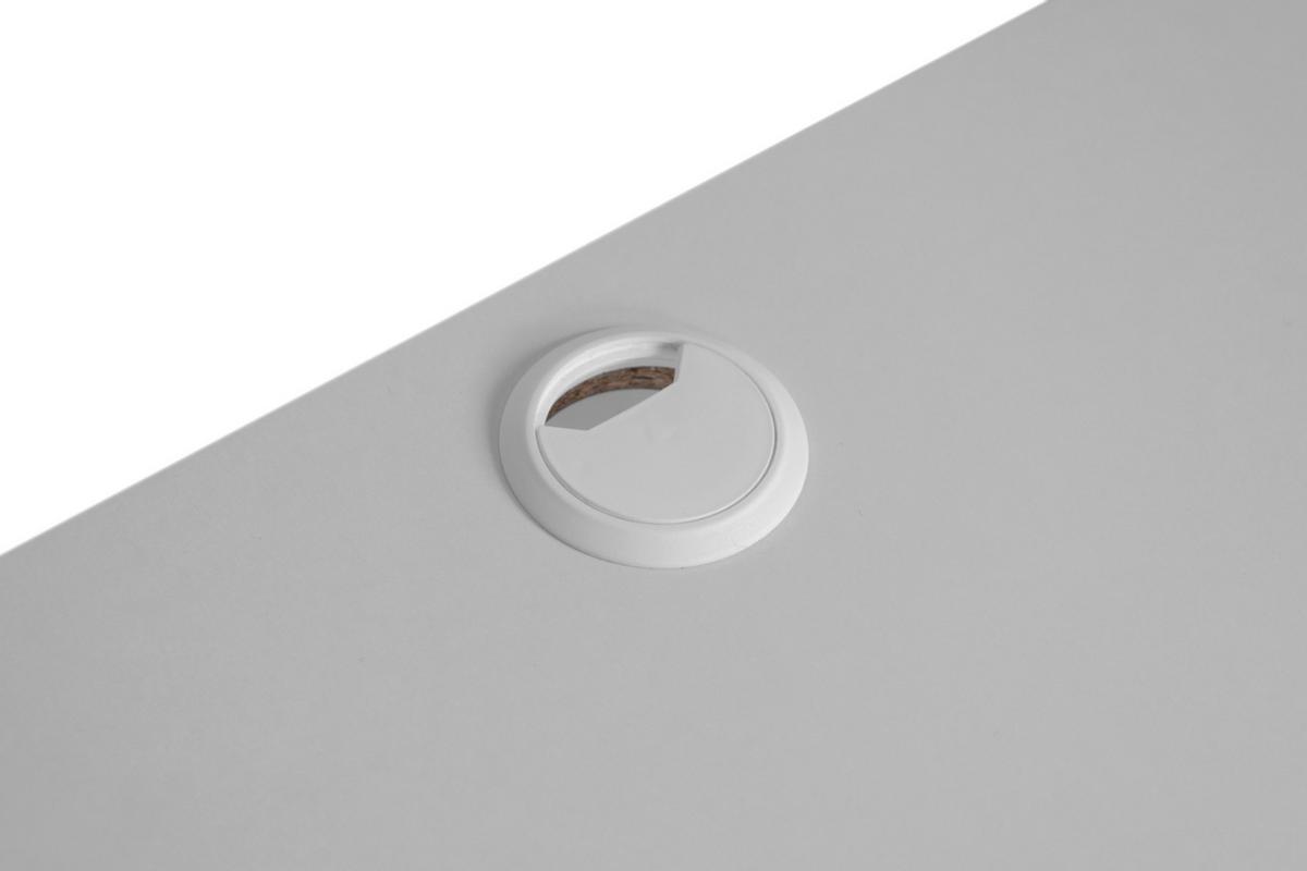 Eckschreibtisch Denver Weiß/ Eiche Artisan D. L: 139cm - Eiche Artisan/Weiß, MODERN, Holzwerkstoff (139/139/75cm) - MID.YOU