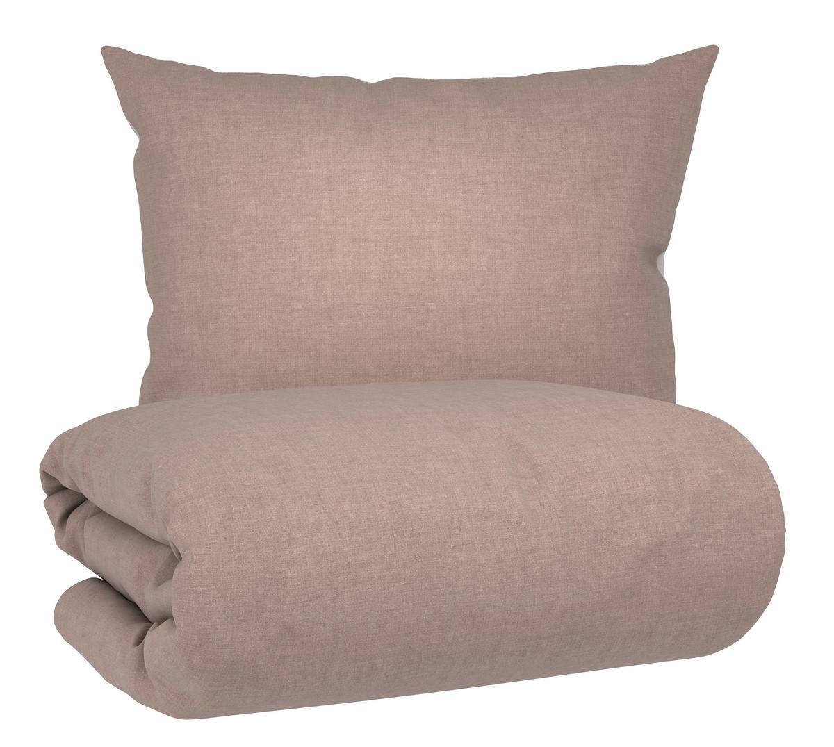 POSTEĽNÁ BIELIZEŇ CHAMBRAY STRIPES - biela/béžová, Modern, textil (140/200cm) - Mömax