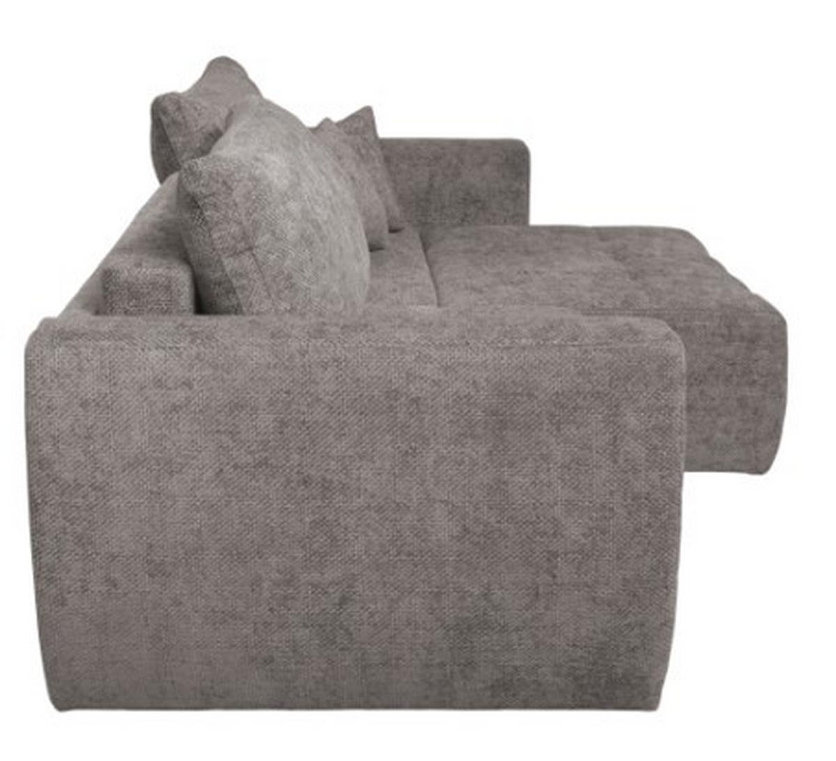 Rozkládací pohovka BALI, šedohnědá, s úl. prostorem - šedá/černá, Moderní, dřevo/textil (245/74-90/104cm) - Luca Bessoni