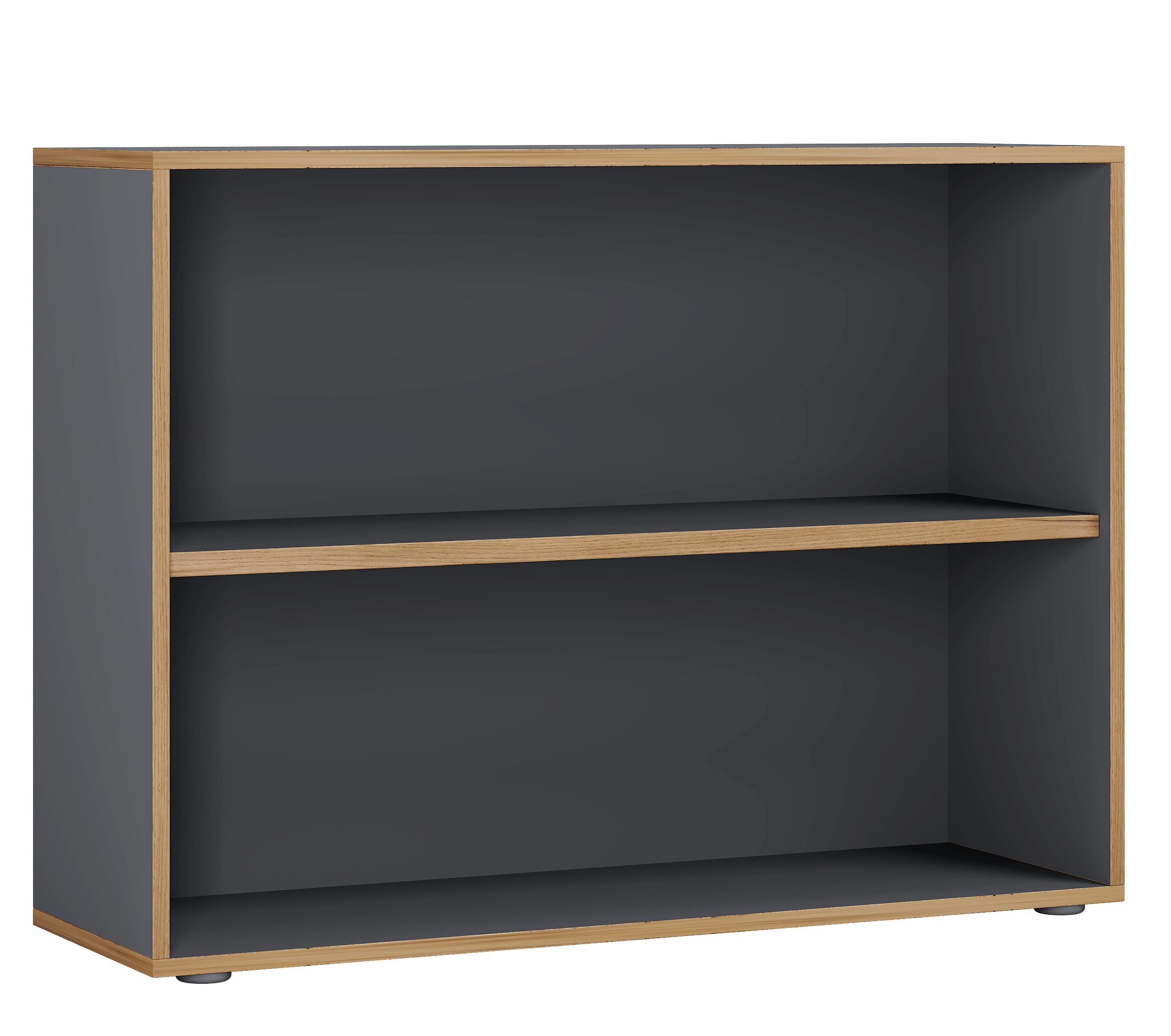 Regal Salia Anthrazit, Eiche B: 100 cm - Honigeiche/Anthrazit, Design, Holzwerkstoff (100/74/33cm) - MID.YOU