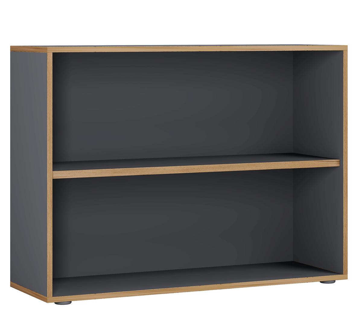 Regal Salia Anthrazit, Eiche B: 100 cm - Honigeiche/Anthrazit, Design, Holzwerkstoff (100/74/33cm) - MID.YOU