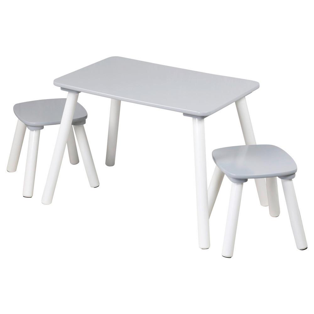KINDERSITZGRUPPE Grau/Weiß B: 38cm - Hellgrau/Weiß, Basics, Holz/Holzwerkstoff (38/43.5/58cm) - Kesper