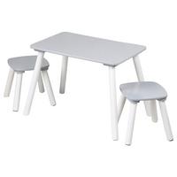 KINDERSITZGRUPPE Grau/Weiß B: 38cm - Hellgrau/Weiß, Basics, Holz/Holzwerkstoff (38/43.5/58cm) - Kesper