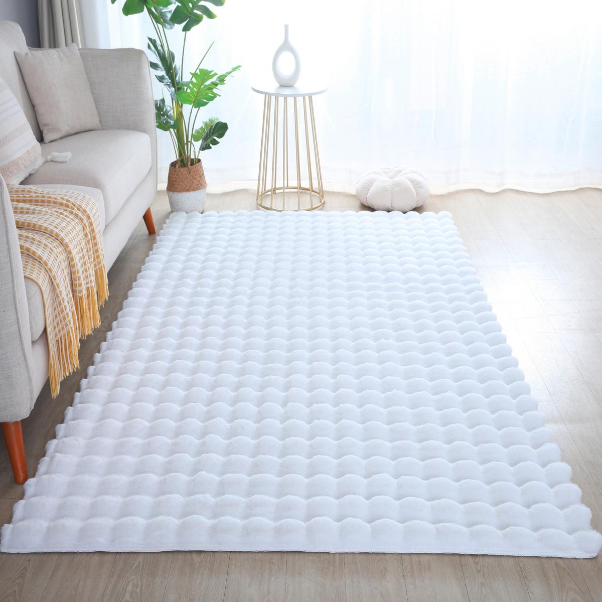Hochflorteppich, Weiß, F: 25mm Ambiance - Weiß, Basics, Textil (80/150cm) - Novel