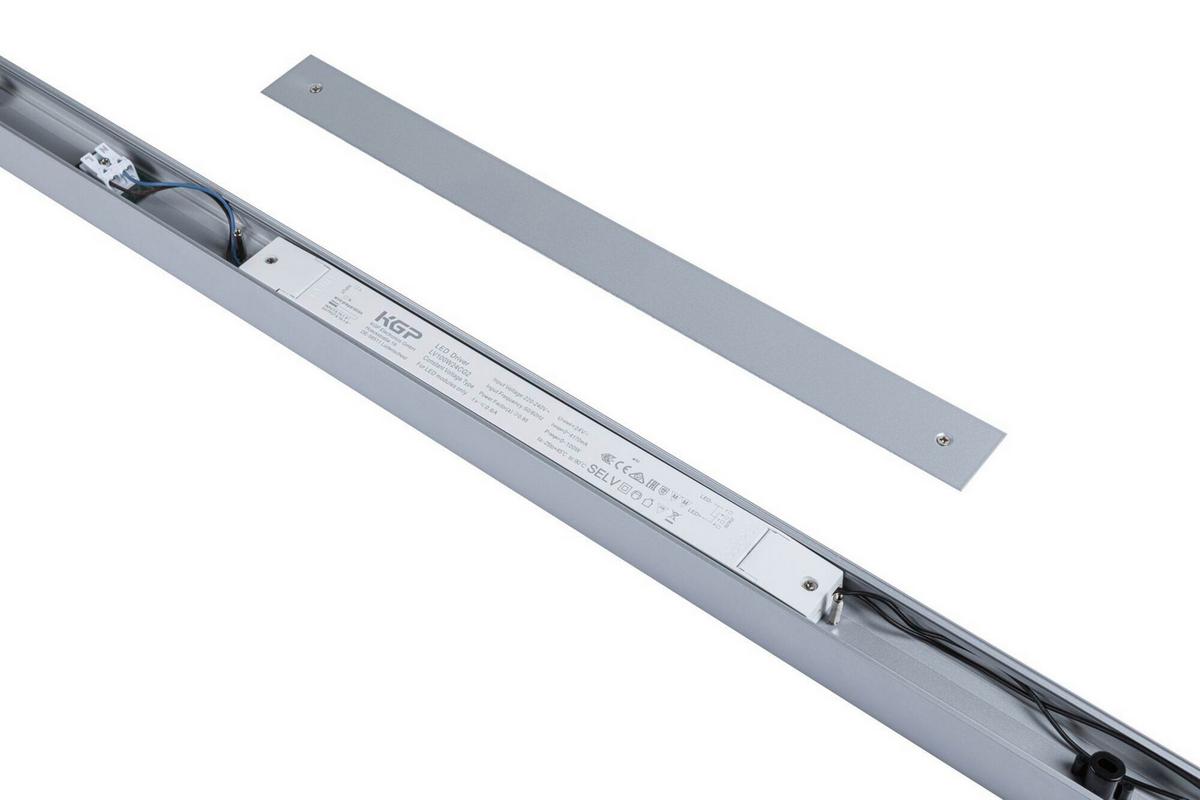Schienensystem-einspeiser Linion Chromfarben B: 4 Cm - Chromfarben, Basics, Kunststoff/Metall (100/4/4cm) - Paulmann