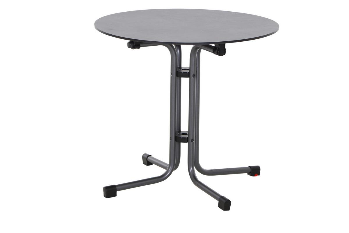 Gartengarnitur T20179 - Anthrazit, Basics, Holzwerkstoff/Kunststoff (80/80/80cm) - Siena Garden