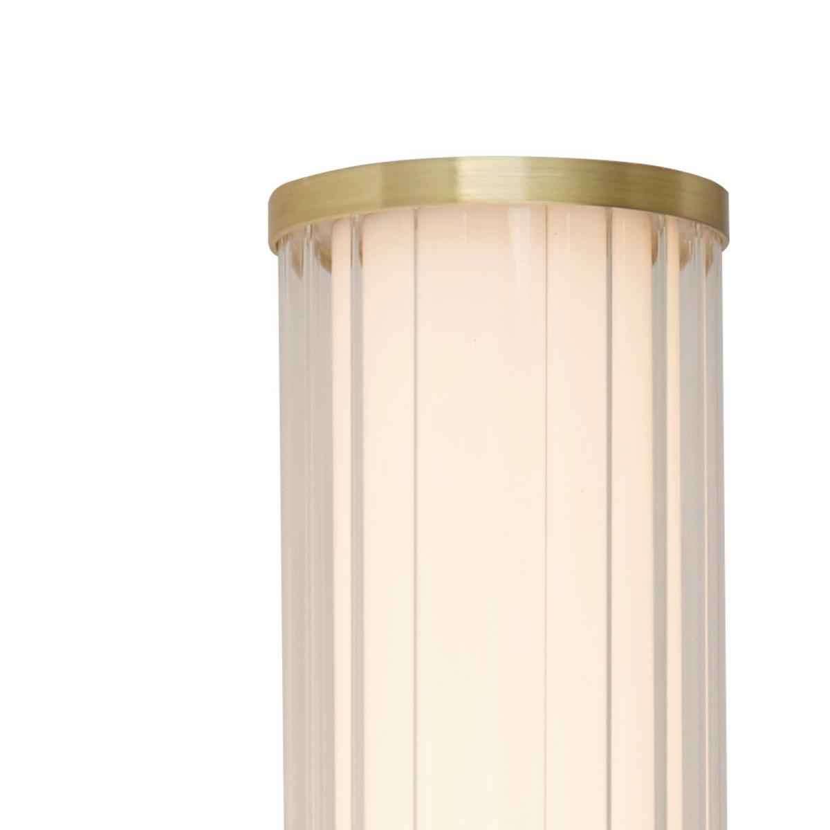 Badezimmer-Wandleuchte 63126-1go - Klar/Goldfarben, Design, Glas/Metall (90/63cm)