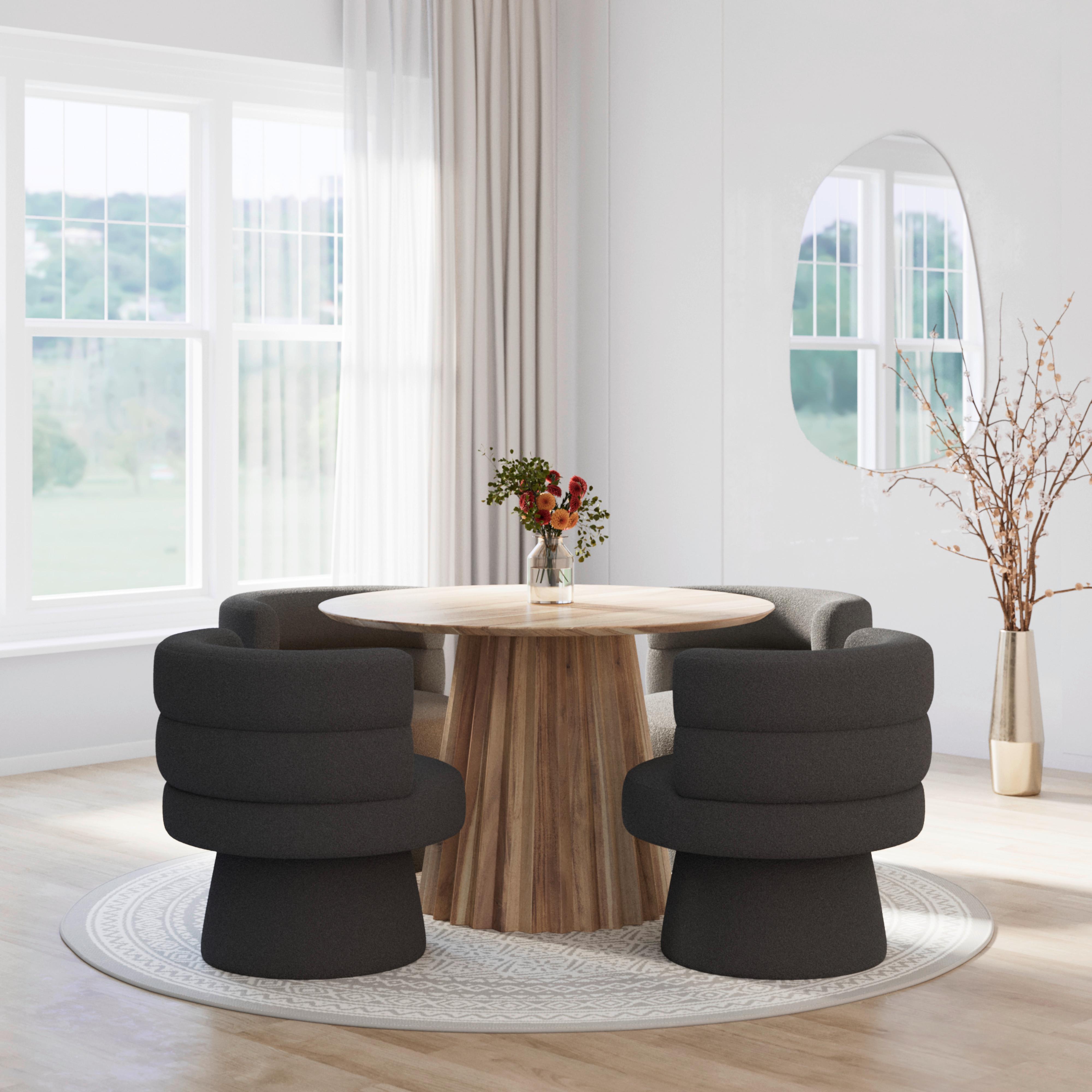 STOLIČKA JULINA - čierna, Modern, drevo/textil (71/74/72cm) - Bessagi Home