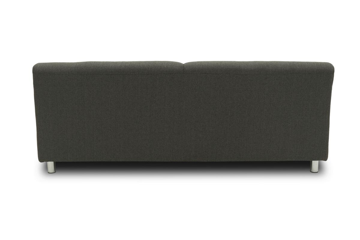 3-sitzer-sofa Jamie Rücken Echt Schlammfarben Webstoff - Chromfarben/Schlammfarben, KONVENTIONELL, Textil (190/72/80cm) - MID.YOU