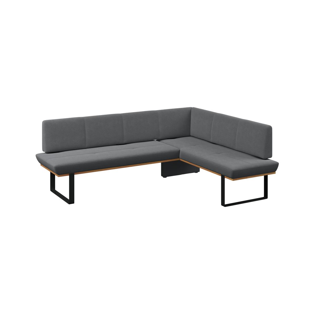 Eckbank Tristan Webstoff schwarz,S:245x195cm - Schwarz, MODERN, Holz/Textil (245/195cm) - James Wood