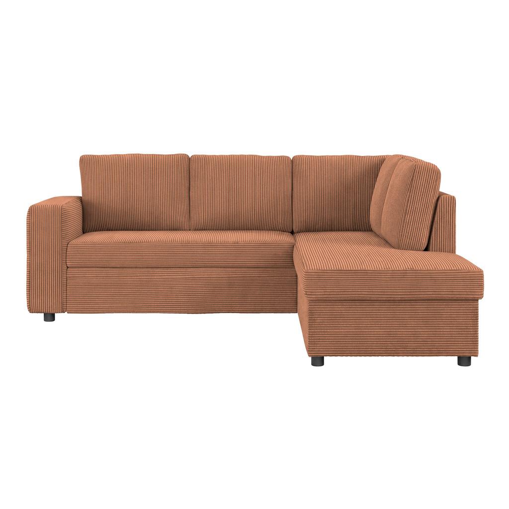 Ecksofa mit Schlaffunktion Toulouse terracotta, 224x206cm