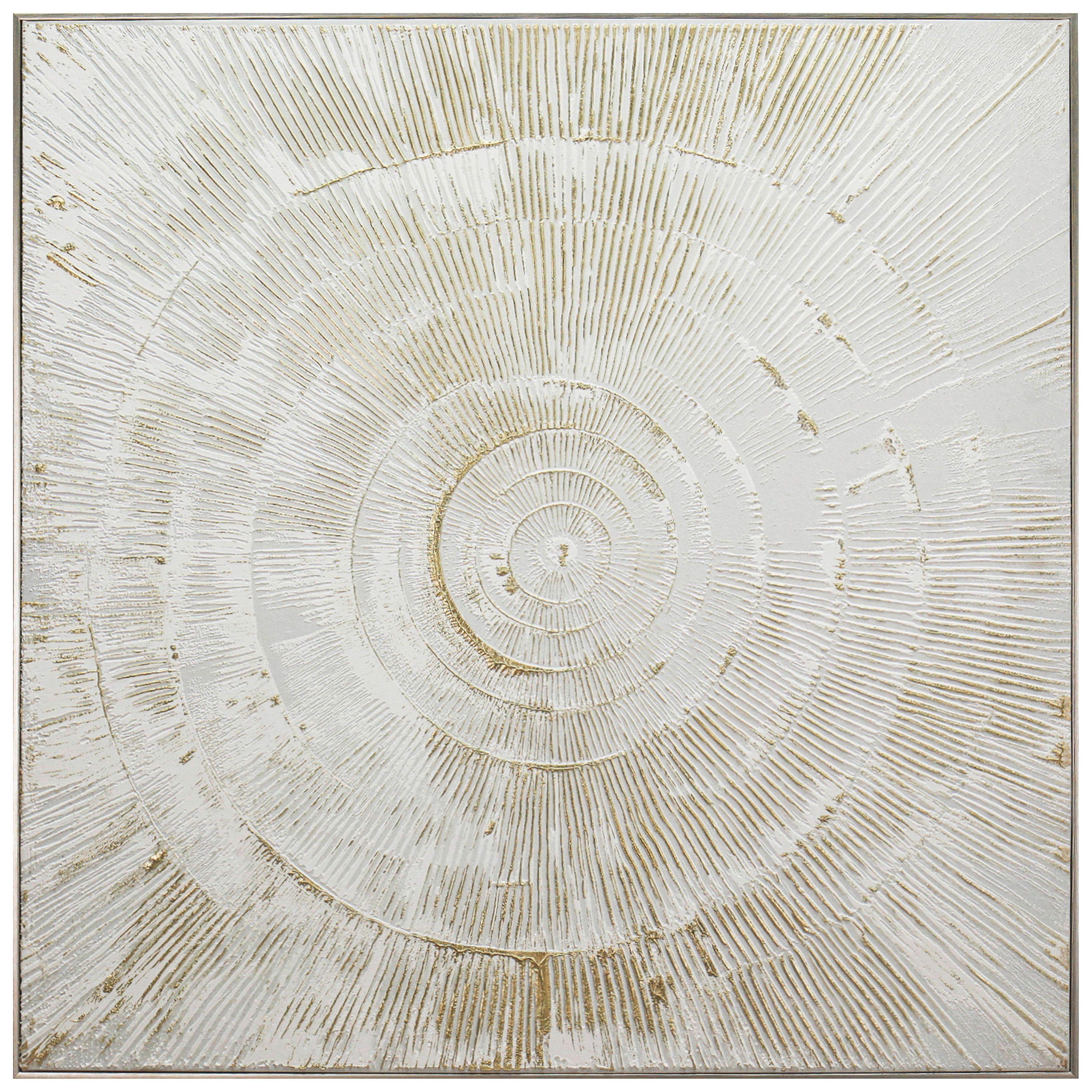 obraz na plátne PRIYA - biela/zlatá, Romantik / Landhaus, kompozitné drevo/textil (80/3,5/80cm) - Mömax