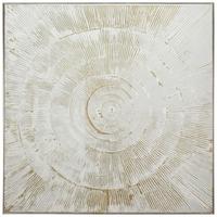 obraz na plátne PRIYA - biela/zlatá, Romantik / Landhaus, kompozitné drevo/textil (80/3,5/80cm) - Mömax