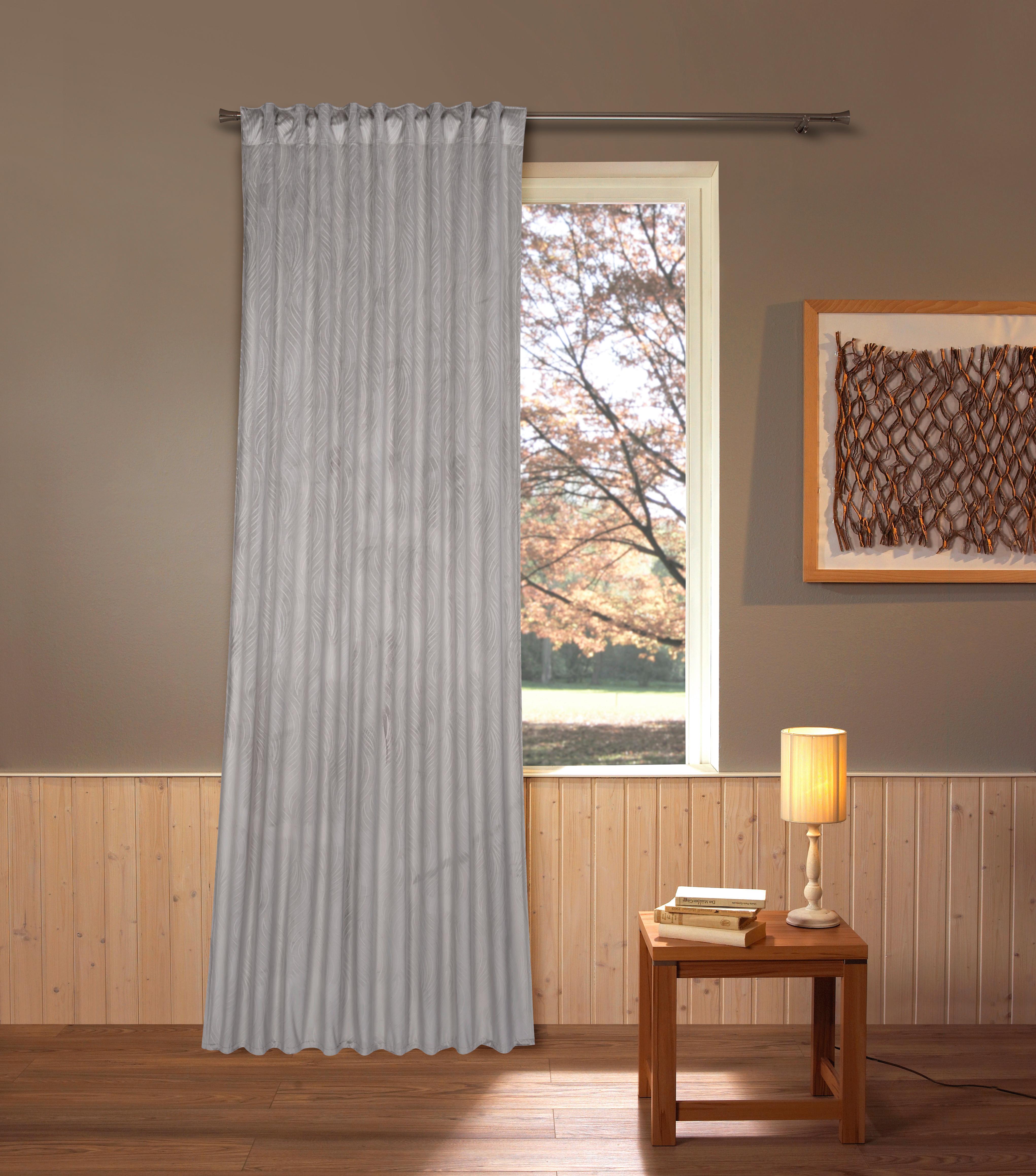 Verdunkelungsvorhang Tabea - Silberfarben, ROMANTIK / LANDHAUS, Textil (135/245cm) - James Wood