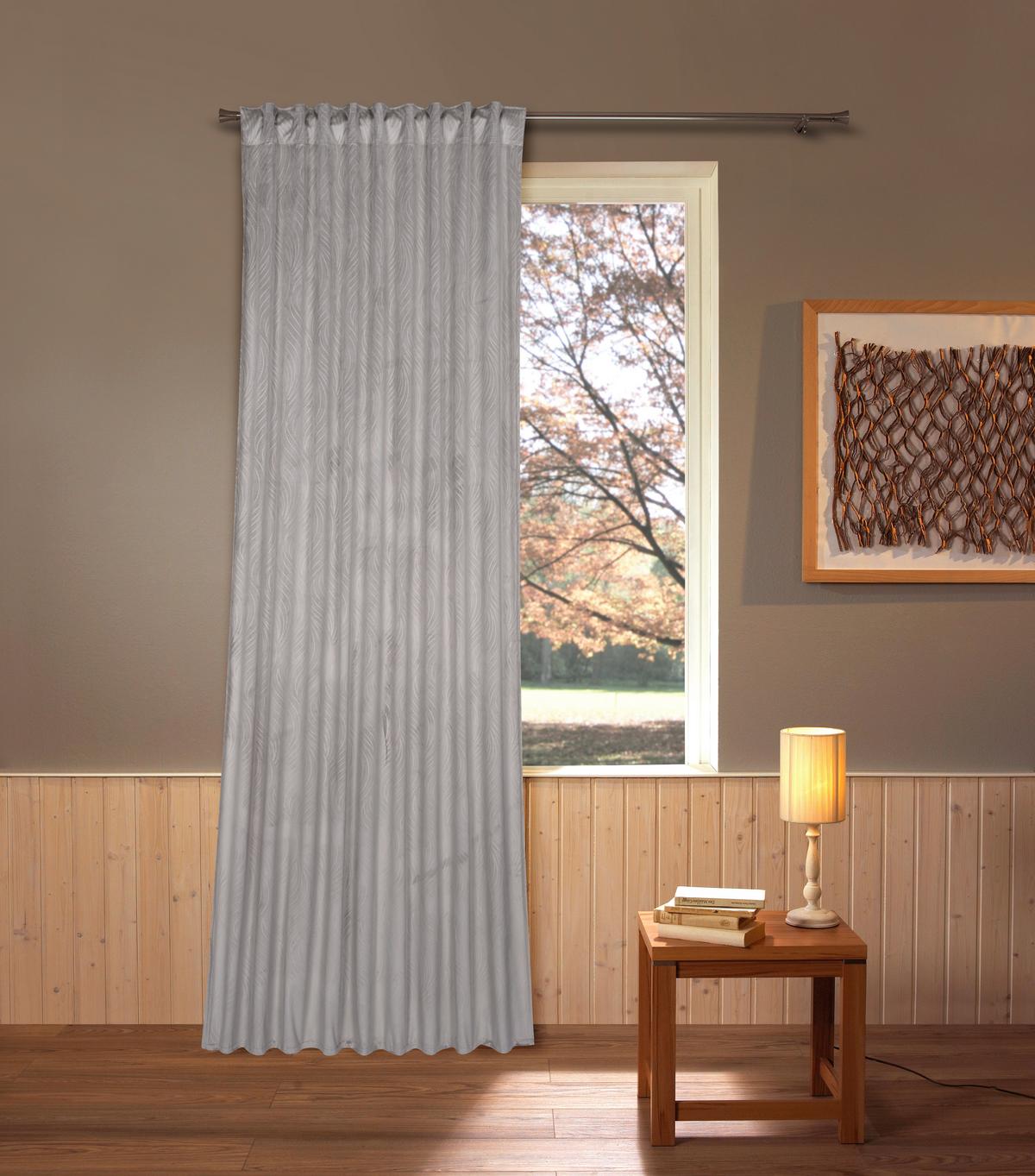 Verdunkelungsvorhang Tabea - Silberfarben, ROMANTIK / LANDHAUS, Textil (135/245cm) - James Wood