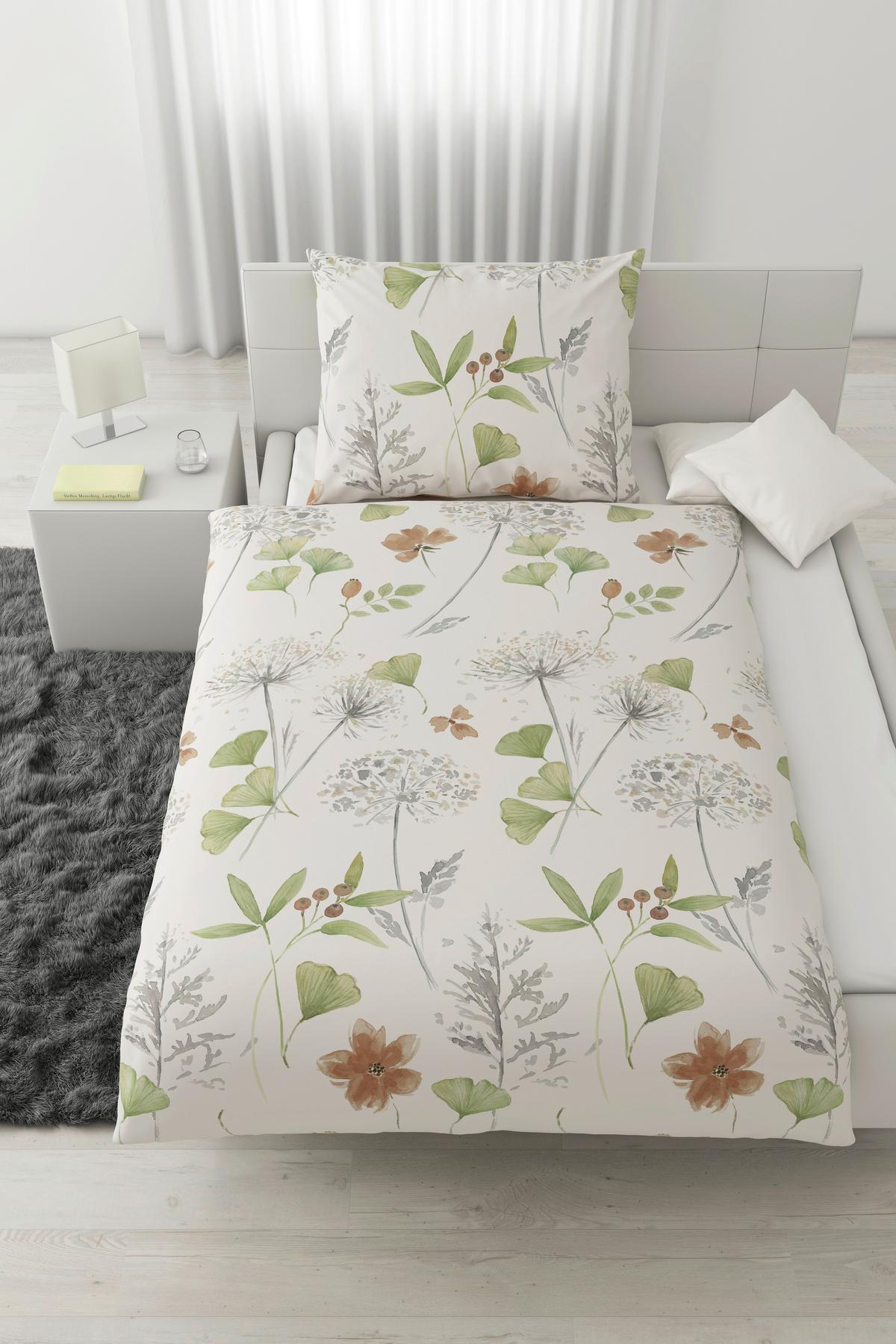 POVLEČENÍ BILBAO - bílá/zelená, Lifestyle, textil (140/200cm) - Modern Living