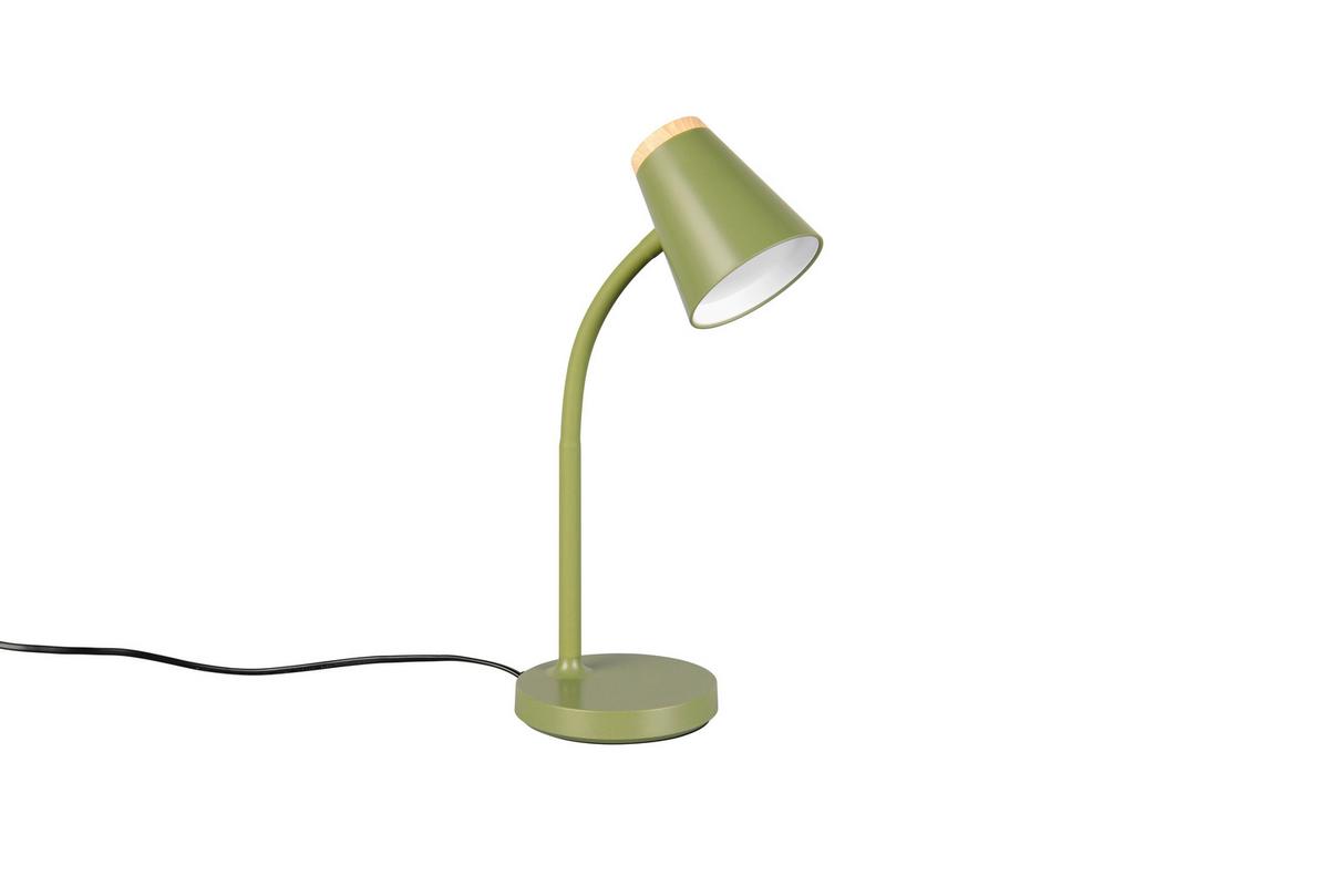LED-Tischleuchte Pongo Braun Grün B: 13 cm - Braun/Grün, Basics, Kunststoff/Metall (36/13/23cm)
