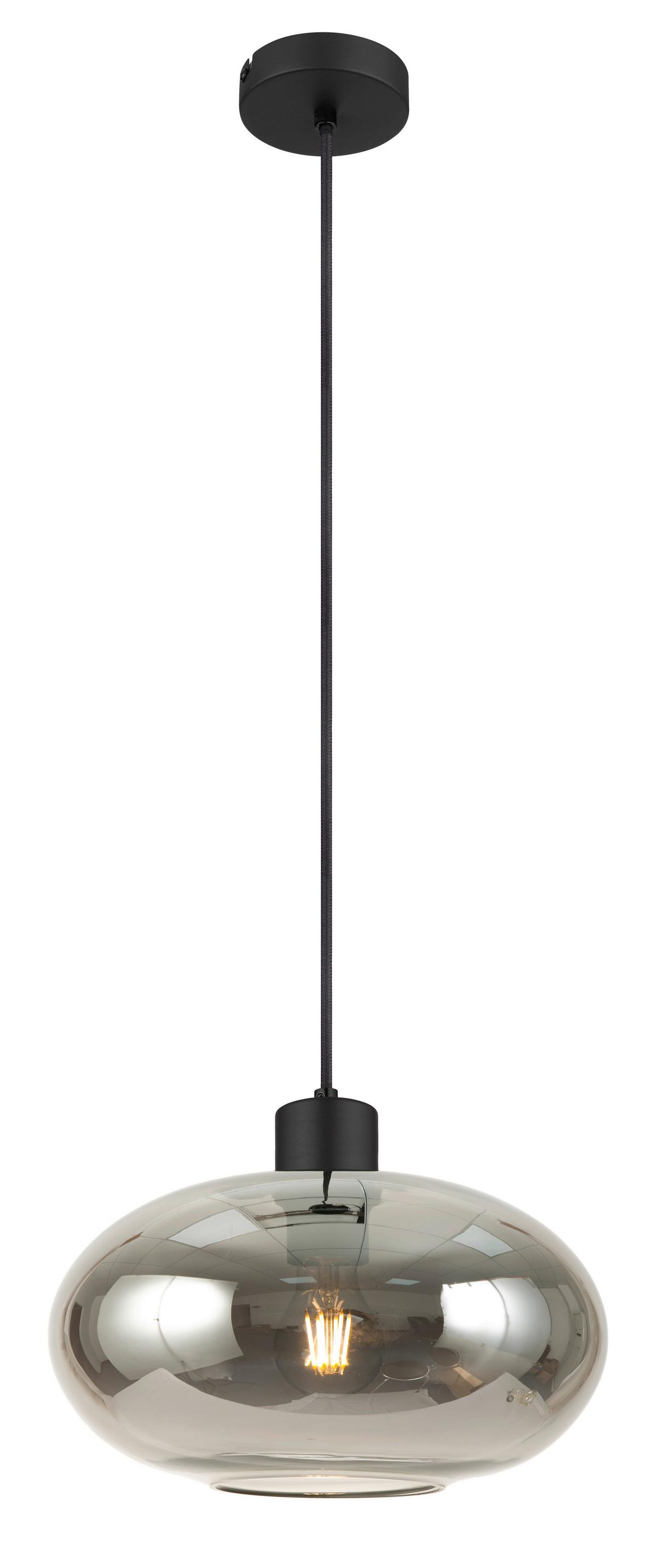 ZÁVĚSNÉ SVÍTIDLO TIPO - černá, Moderní, kov/sklo (30/120cm) - Mömax