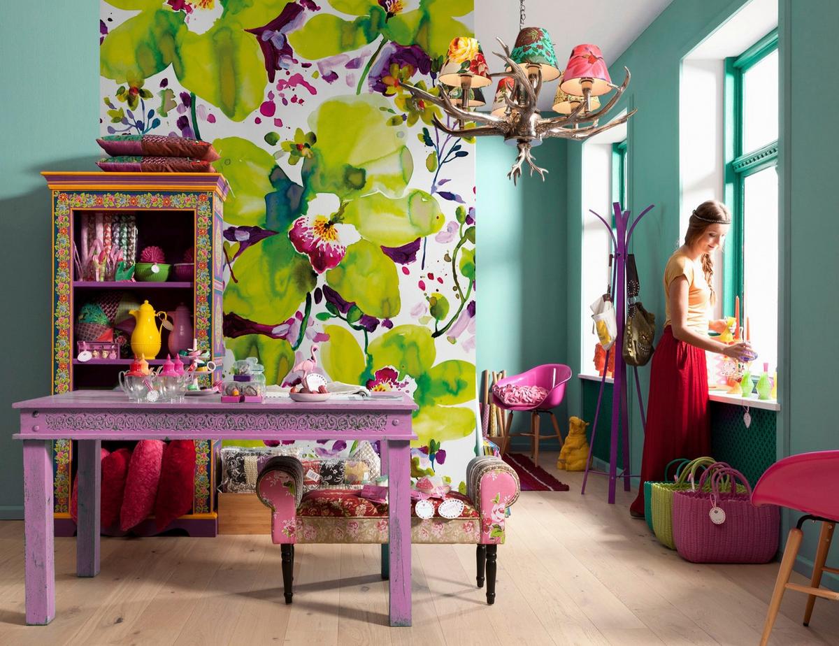 Fototapete 4-942 - Pink/Lila, Basics, Papier (184/254cm)