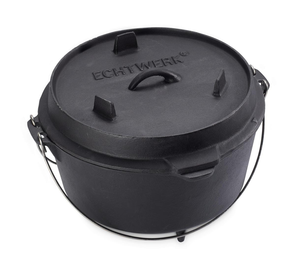 Dutch-Oven-Set Ew-Ge-1225 - Schwarz, Basics, Metall (31,5/31,5/21cm) - Echtwerk