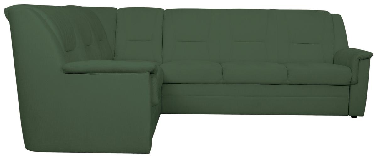 ECKSCHLAFSOFA Rafael, Dunkelgrün 279x224cm - Dunkelgrün/Beige, Trend, Textil (279/224cm)