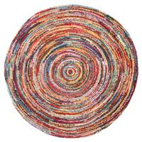 Webteppich Multicolor Sixteen Frisée Rund Ø 120 cm - Multicolor, Trend, Textil (120cm) - Novel