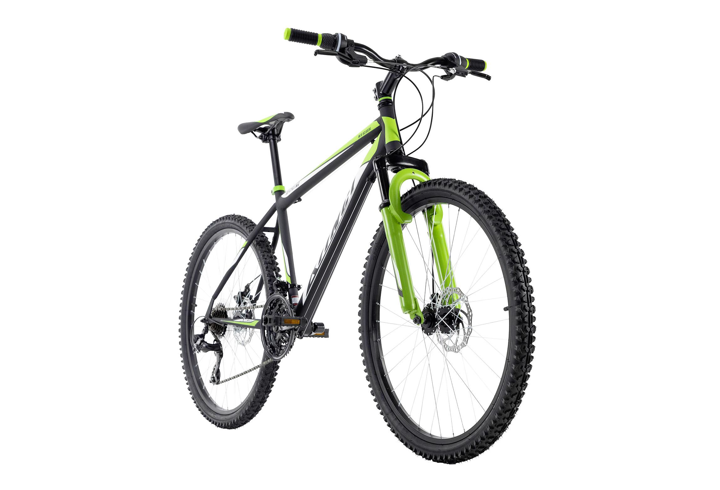 Mountainbike Hardtail 26 Zoll Xtinct 21 Gänge - Schwarz/Grün, Basics, Metall (180/70/80cm) - KS Cycling