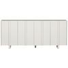 Sideboard Basu Grauweiß B: 200 Cm - Grauweiß, Design, Holz (200/85/46cm) - Livetastic