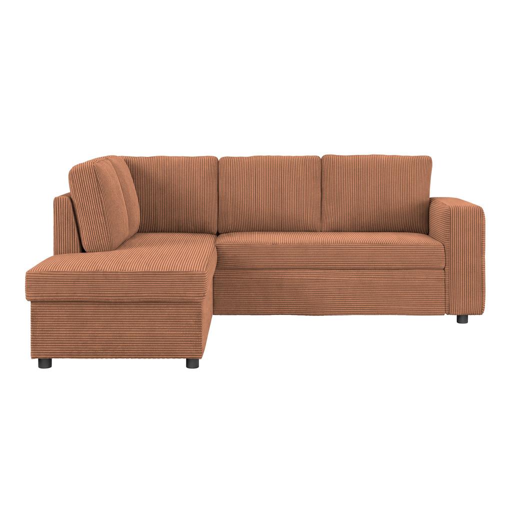 Ecksofa mit Schlaffunktion Toulouse terracotta, 206x224cm