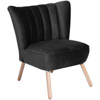 Polsterstuhl Alessandro Schwarz, Holz-Beine - Buchefarben/Schwarz, Design, Textil (70/80/66cm) - Max Winzer