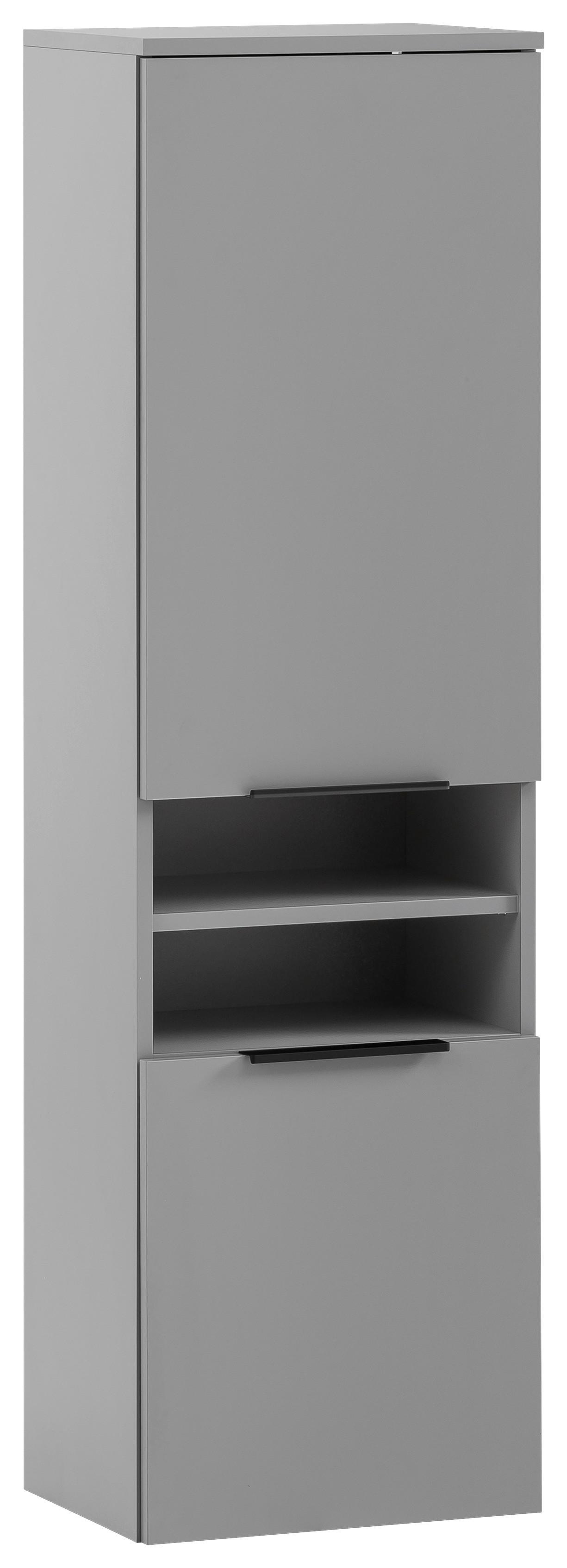 Midischrank Alessio Bxh: 40,3x 138,3 Cm Grau/platin - Platinfarben/Grau, MODERN, Holzwerkstoff (40,3/138,3/32cm) - MID.YOU