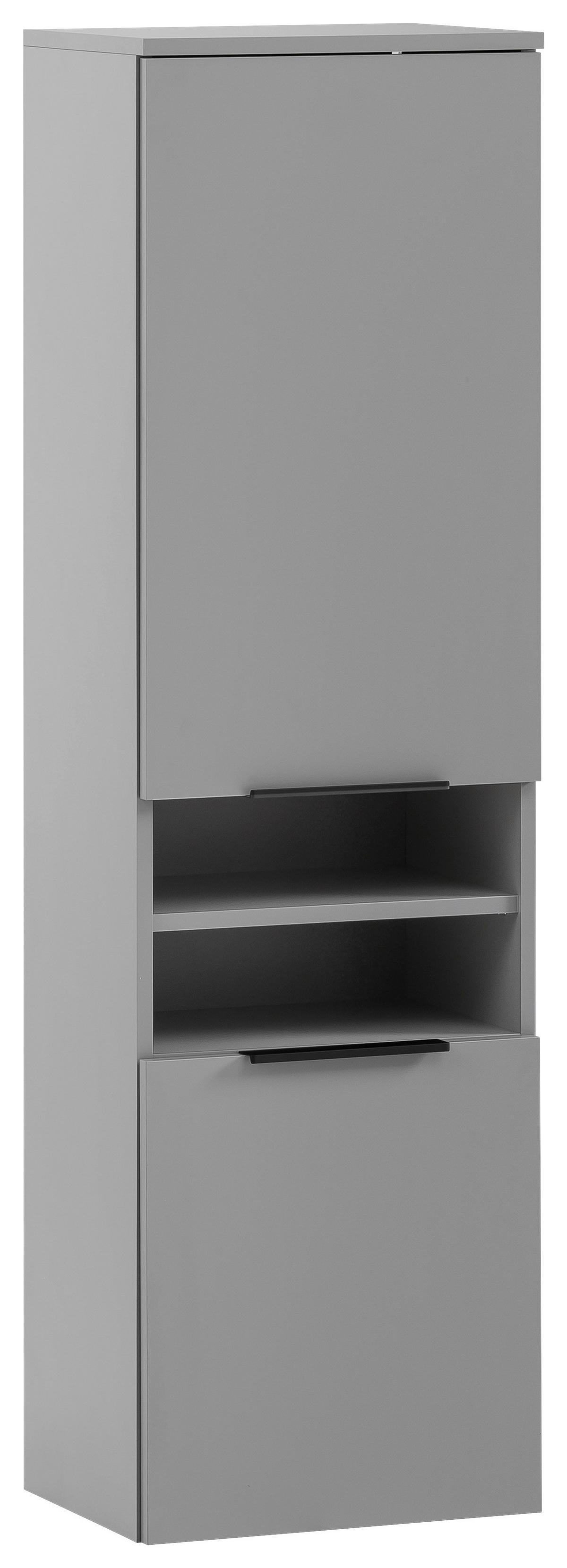 Midischrank Alessio BxH: 40,3x 138,3 cm Grau/Platin - Platinfarben/Grau, MODERN, Holzwerkstoff (40,3/138,3/32cm) - MID.YOU
