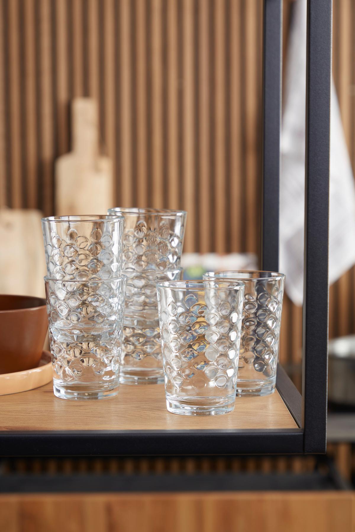 Trinkglas Marcella 6er-Pack, ca. 205 ml - Transparent, KONVENTIONELL, Glas (6,8/9,9cm) - Luca Bessoni