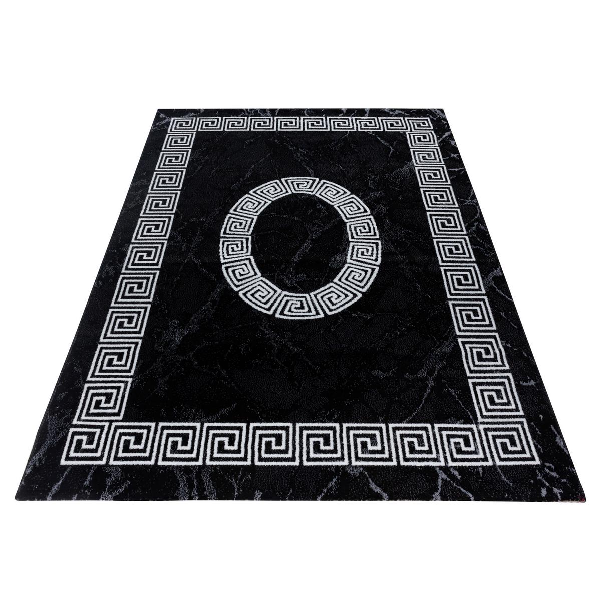 Webteppich Schwarz/Weiß Naturfaser Plus 200x290 cm - Schwarz/Weiß, Design, Textil (200/290cm)