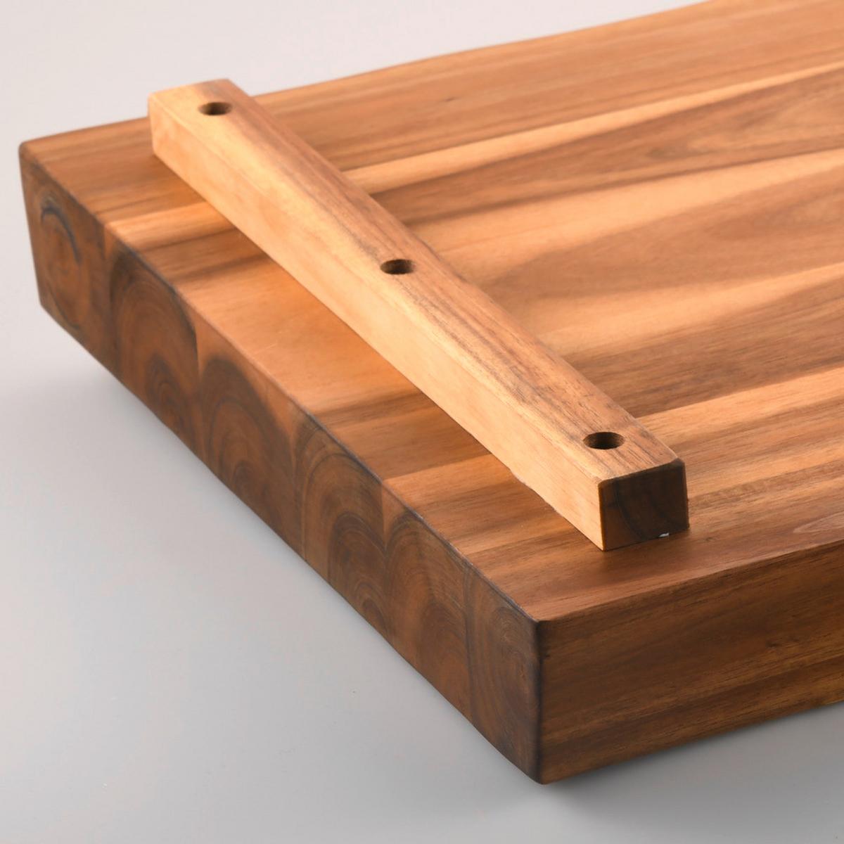 Servierbrett Akazie, Bxhxt: 48x7x36,5 Cm - Akaziefarben, Basics, Holz (48/7/36,5cm) - Kesper