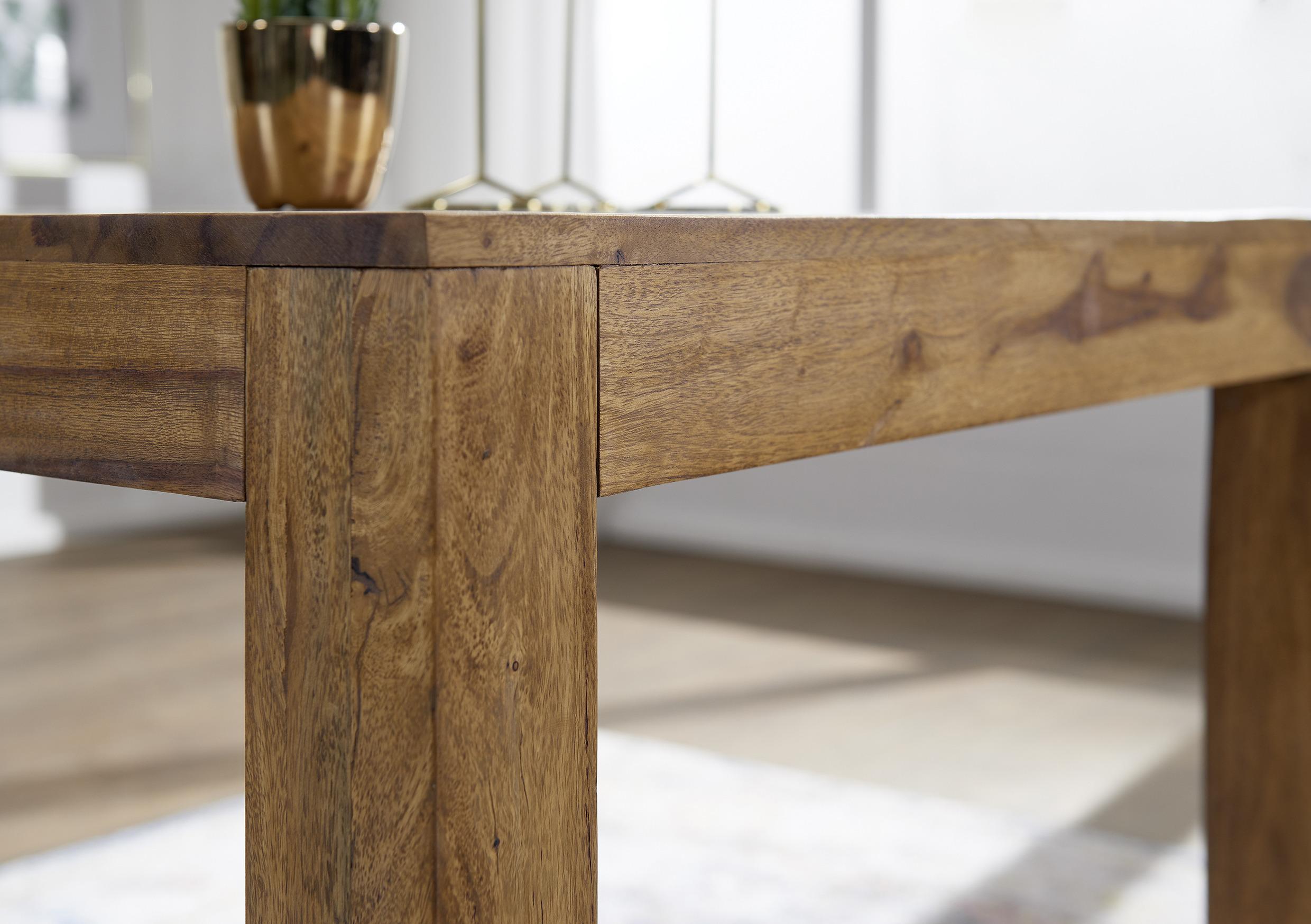 MID.YOU Esstisch Echtholz Mumbai 80x80 cm Sheesham