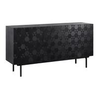 Komoda ROMA čierna - čierna, Modern, kov/drevo (150/78/40cm) - Bessagi Home