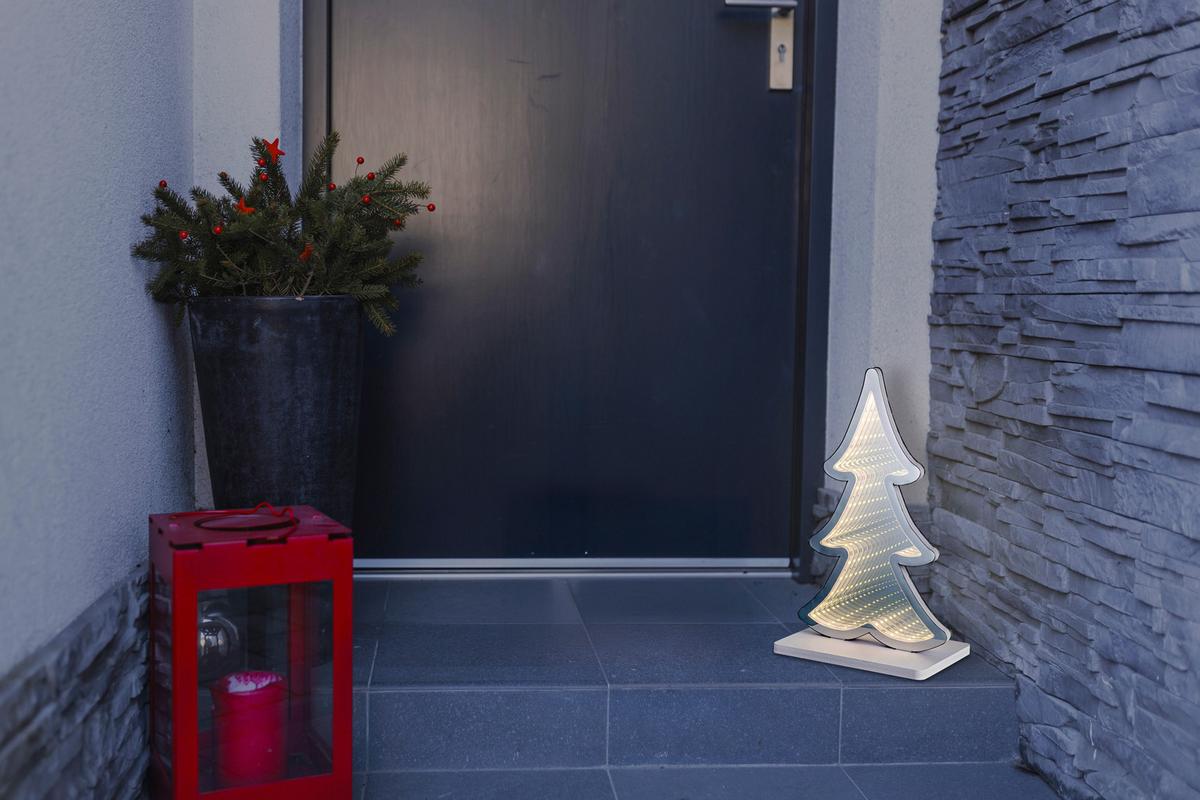 Led-dekoleuchte Tree - Chromfarben/Weiß, Basics, Kunststoff (18/12/30cm) - James Wood