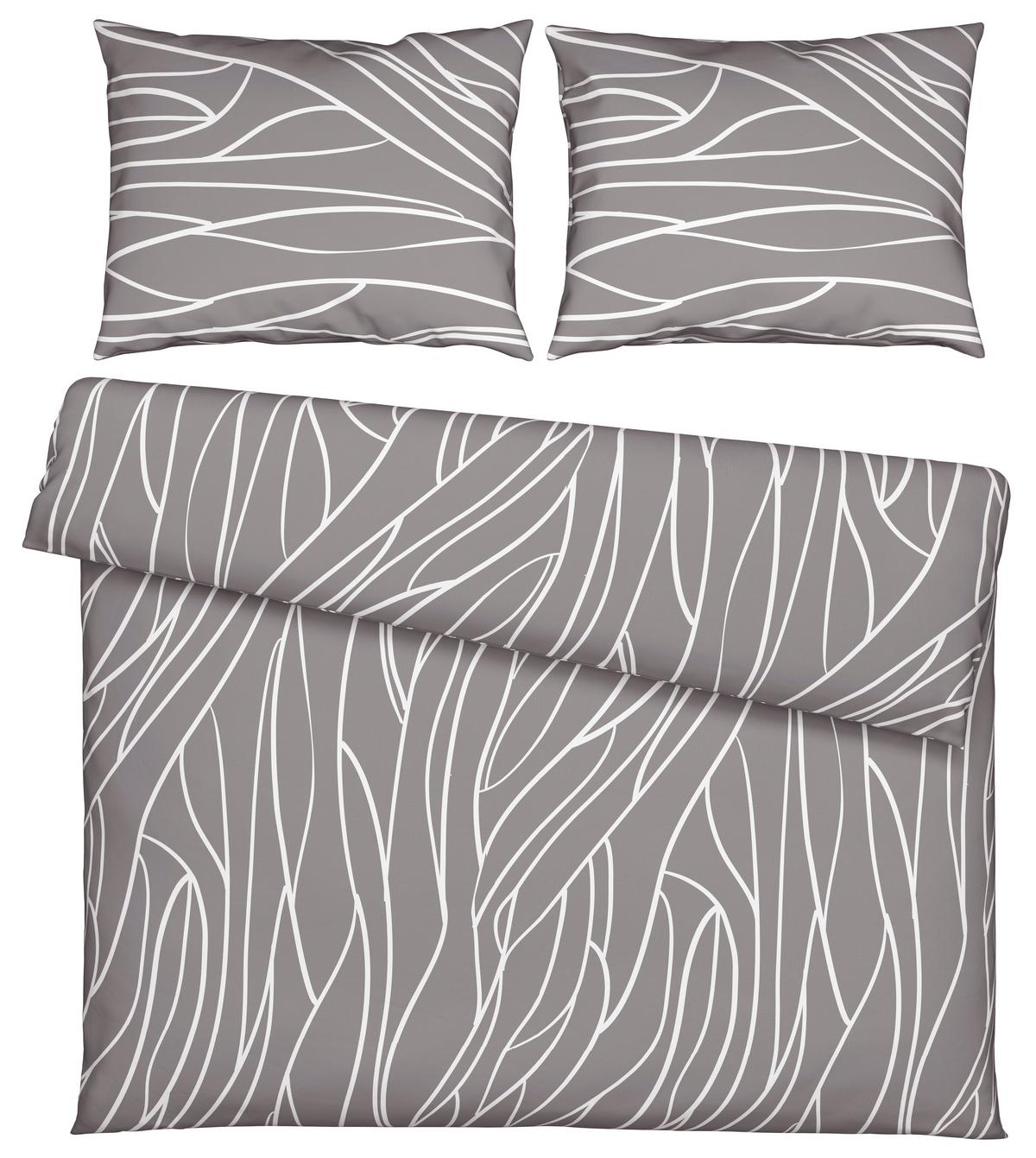 POVLEČENÍ JULIANE XXL - šedá, Konvenční, textil (200/220cm) - Mömax