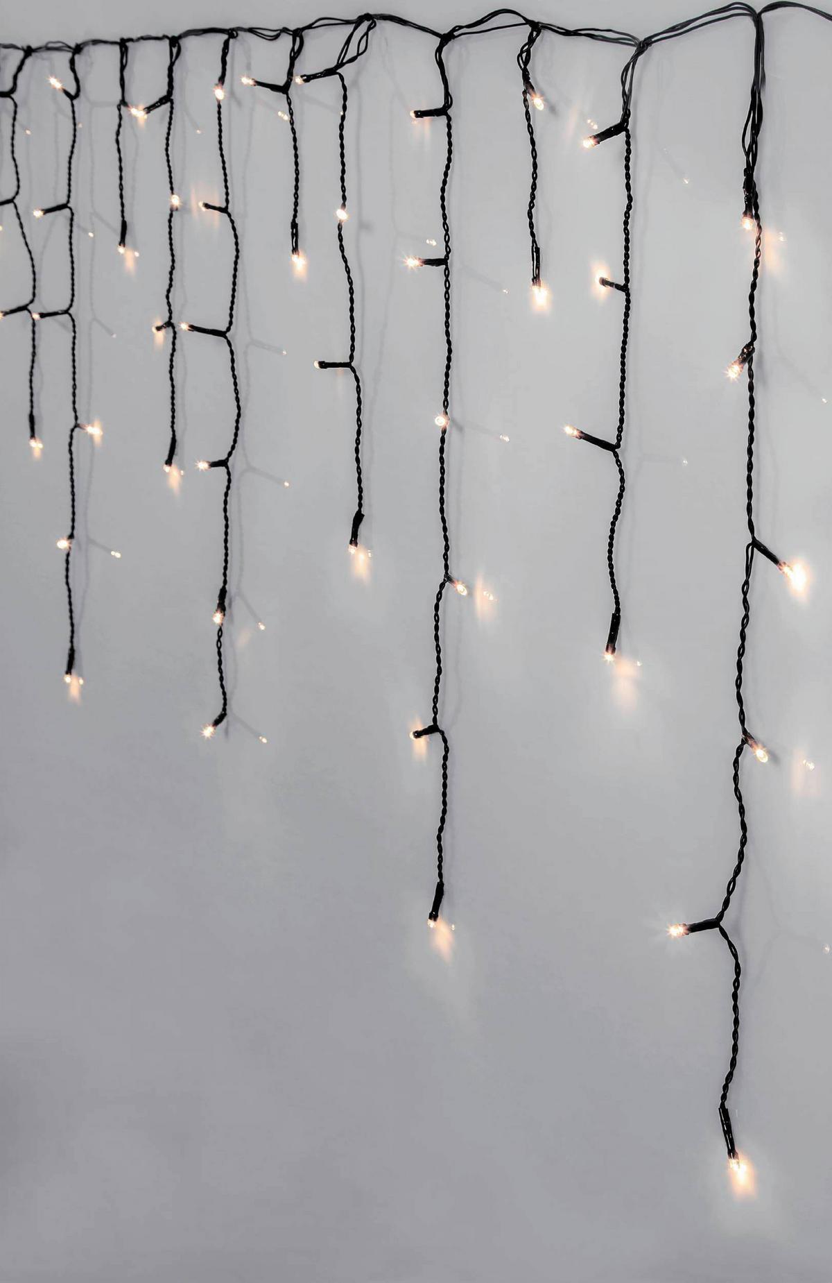 Lichtervorhang 410843 Lichtervorhang - Transparent/Schwarz, Basics, Kunststoff (119cm) - Eglo