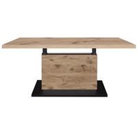 Couchtisch Lift Eiche Artisan/Schwarz B: 120cm - Eichefarben/Schwarz, Design, Holzwerkstoff/Metall (120/55-69/70cm) - MID.YOU