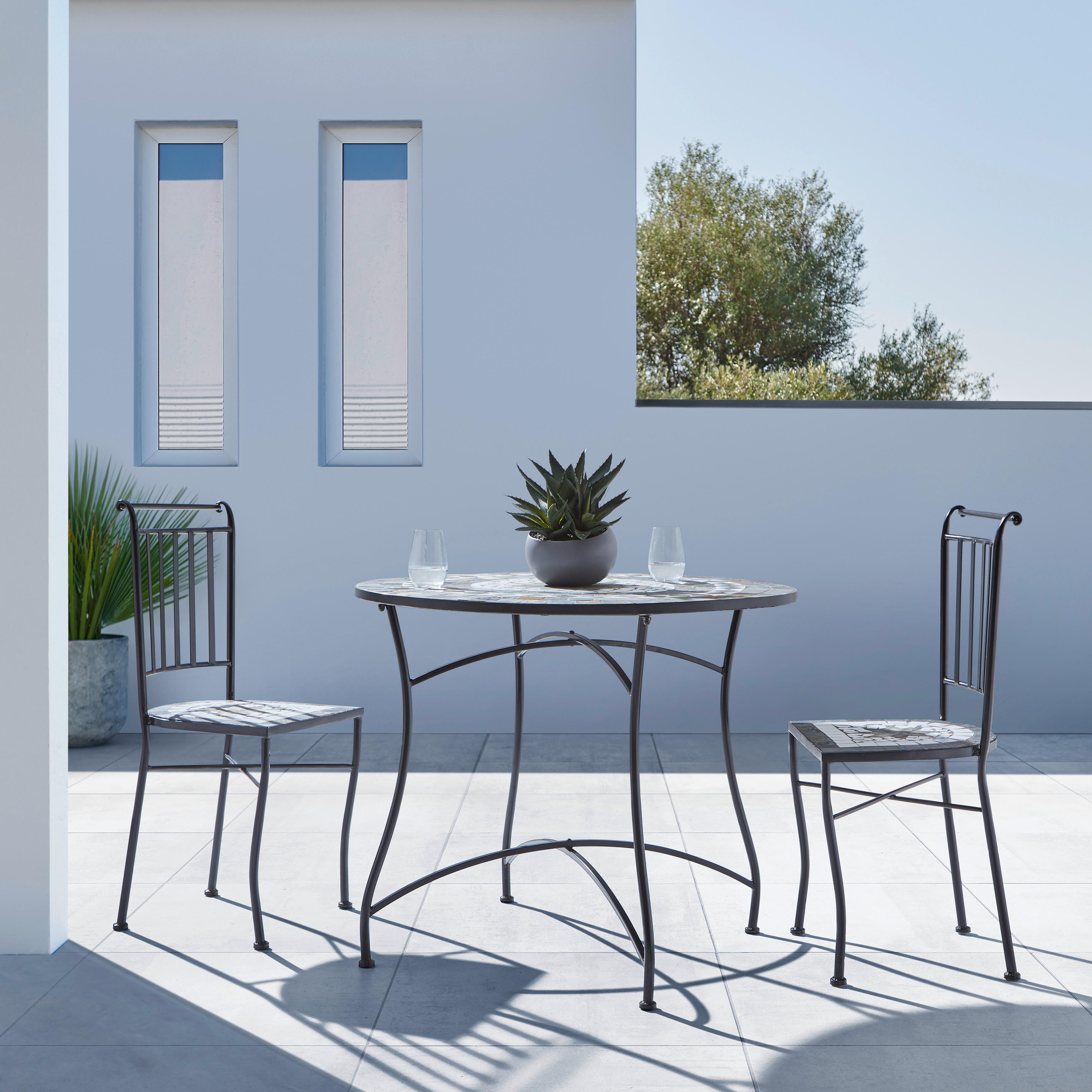 Zahradní Sada Vito - šedá, Moderní, kov/keramika (90/48/75/90/90/42,5cm) - Bessagi Garden