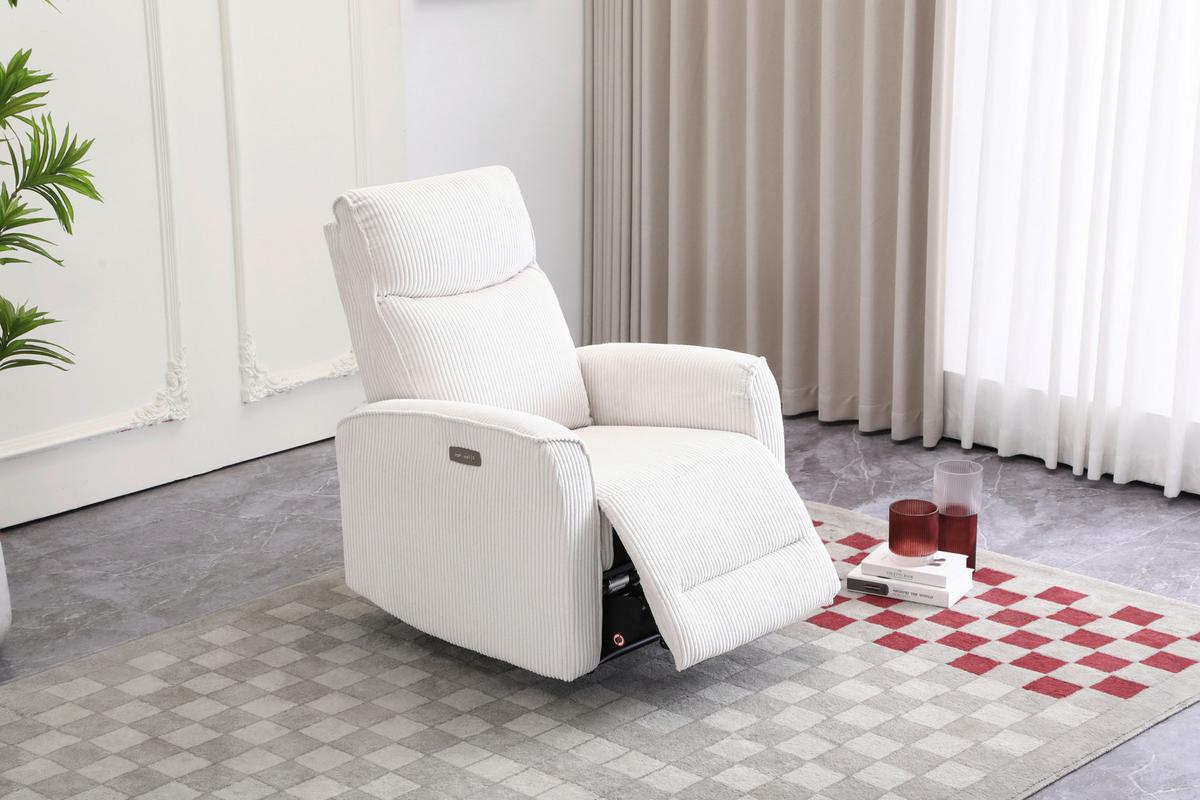 Fernsehsessel Leon Beige mit Relaxfunktion - Beige/Schwarz, Basics, Holz/Kunststoff (80/102/96cm) - Ondega