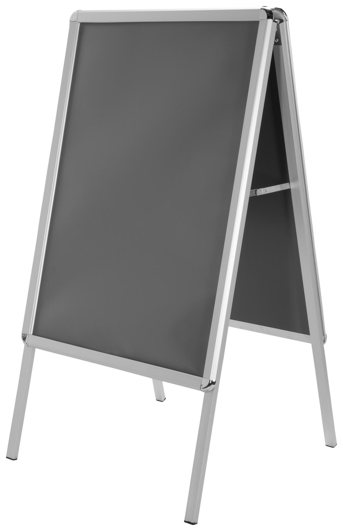 Plakatständer Agenda Ii - Silberfarben, Basics, Metall (62,5/115,5/61cm) - MID.YOU