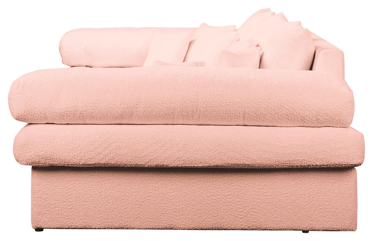 Bigsofa Naomi Rosa B: 284 Cm - Schwarz/Rosa, Design, Textil (284/94/148cm) - Livetastic