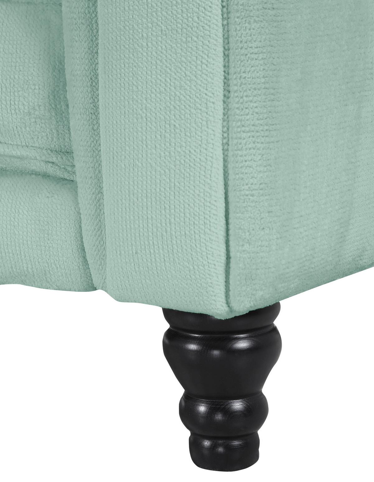 Ecksofa Junte Mintgrün S: 160x260 Cm - Dunkelbraun/Mintgrün, Design, Textil (160/260cm) - MID.YOU